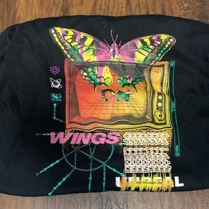 Vitriol Hoodie Full Zipper Butterfly Men’s Small Black Wings Unreal size Small